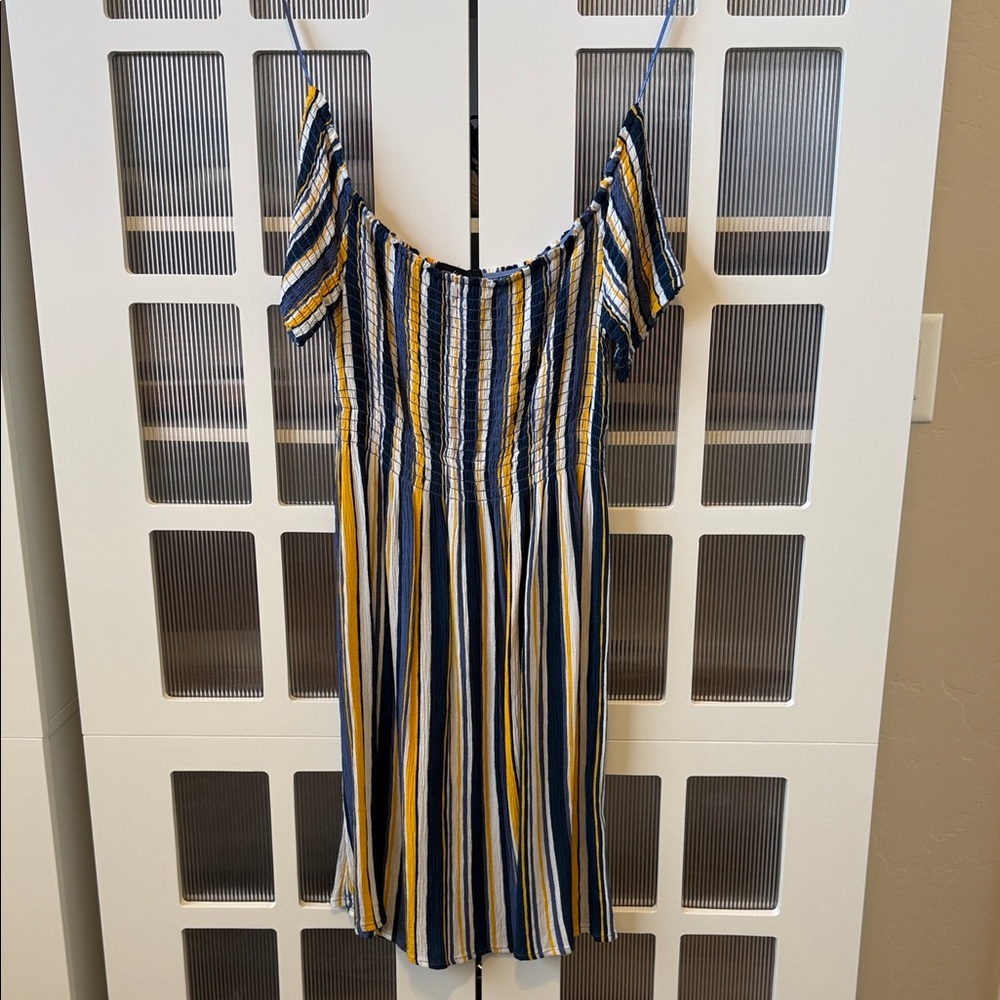 Striped Off-Shoulder Dress